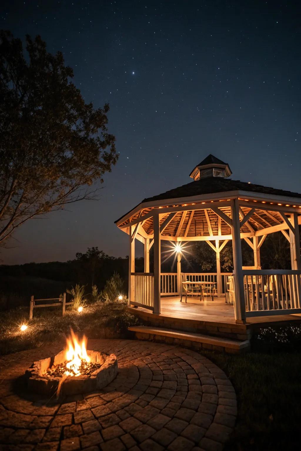 Amplify nighttime ambiance with ingenious up-lighting.