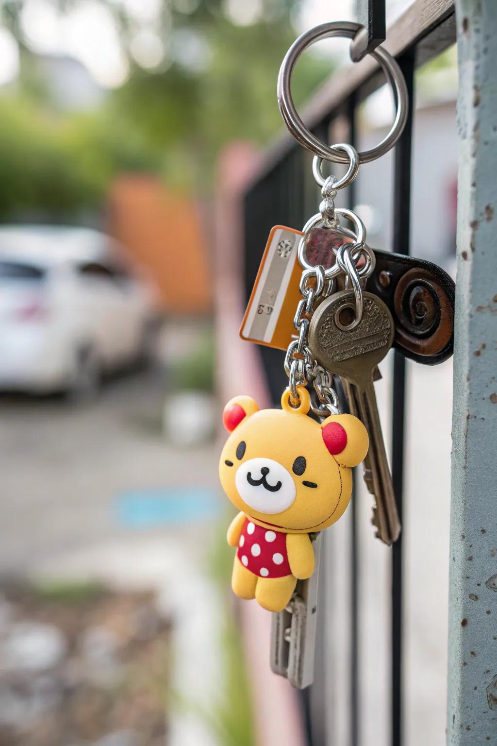 A fun and quirky bag charm to brighten up your day.