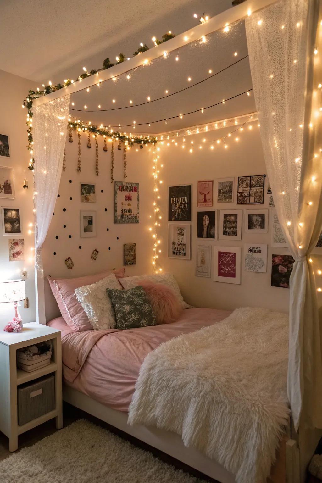 Dreamlike lighting fashions a magical ambiance.