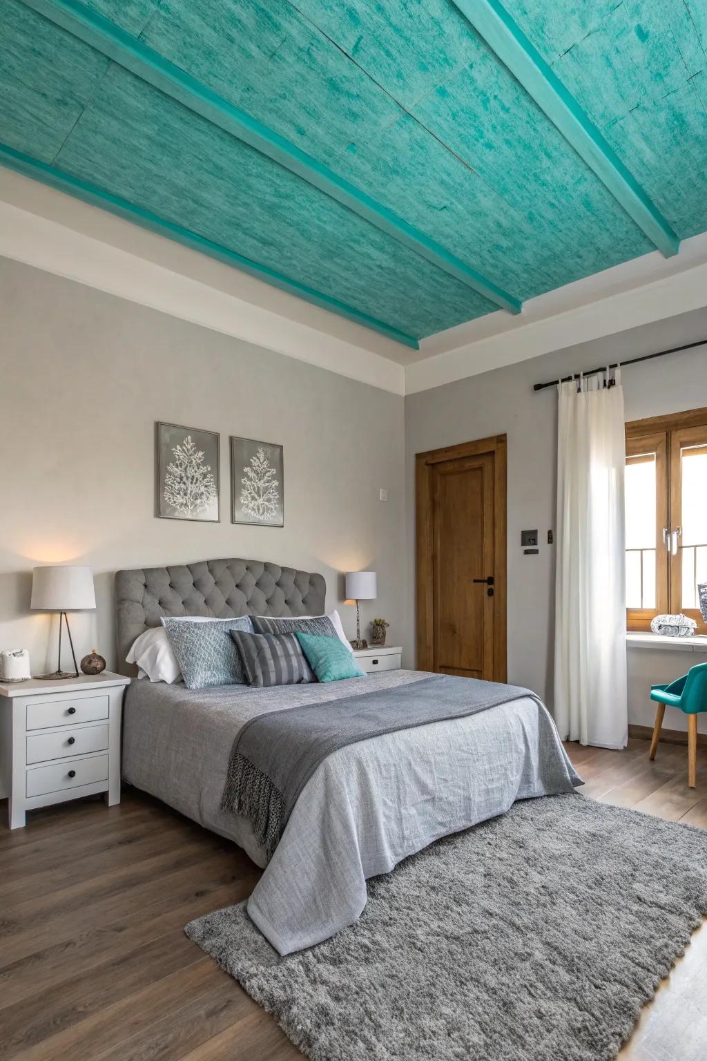 A sky breeze ceiling introduces a unique and expansive touch.