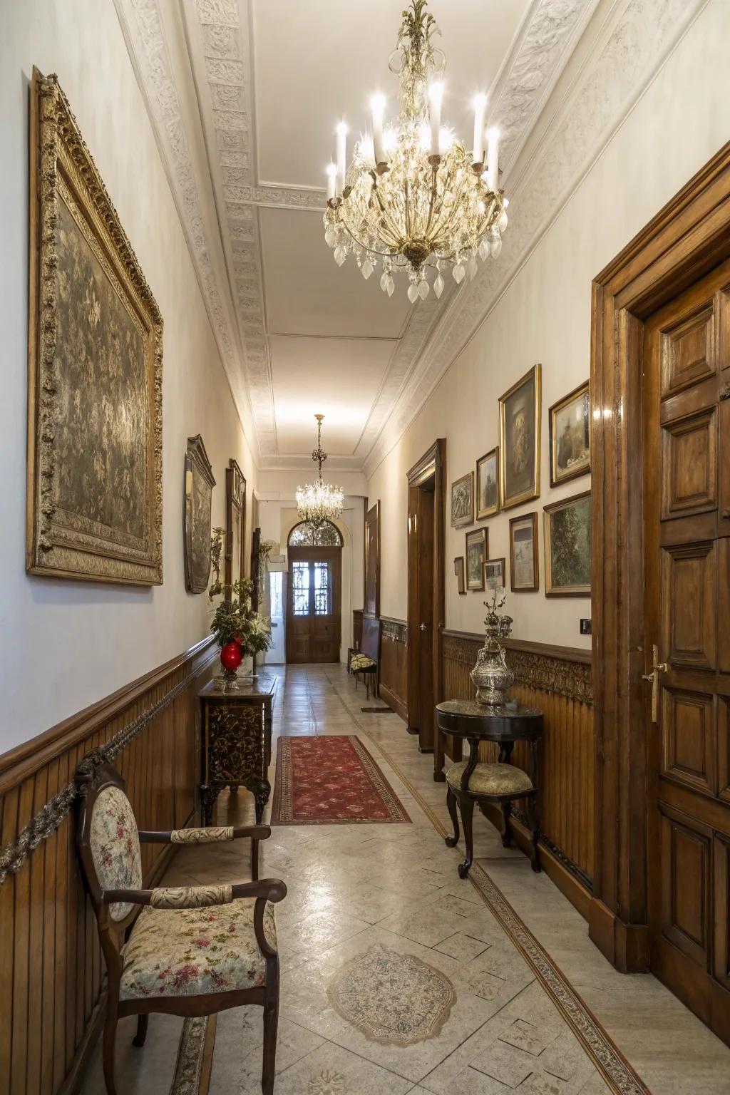 Vintage items add charm and character to your hallway.