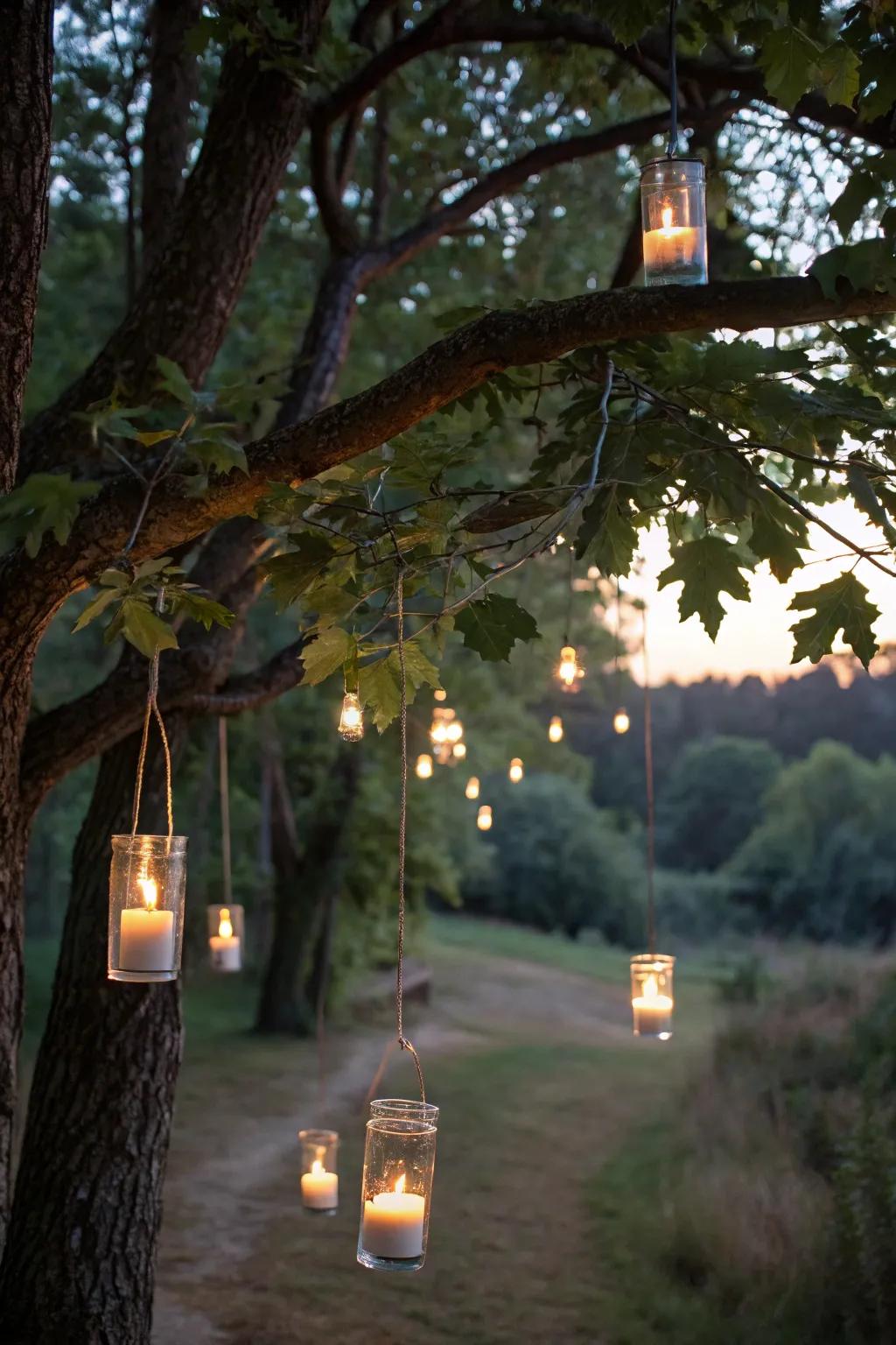 Drifting lights cultivate an enchanting ambiance in your arboretum.