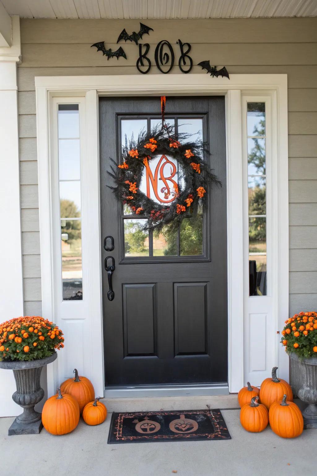 Personalize your entrance with a mystical monogram emblem.