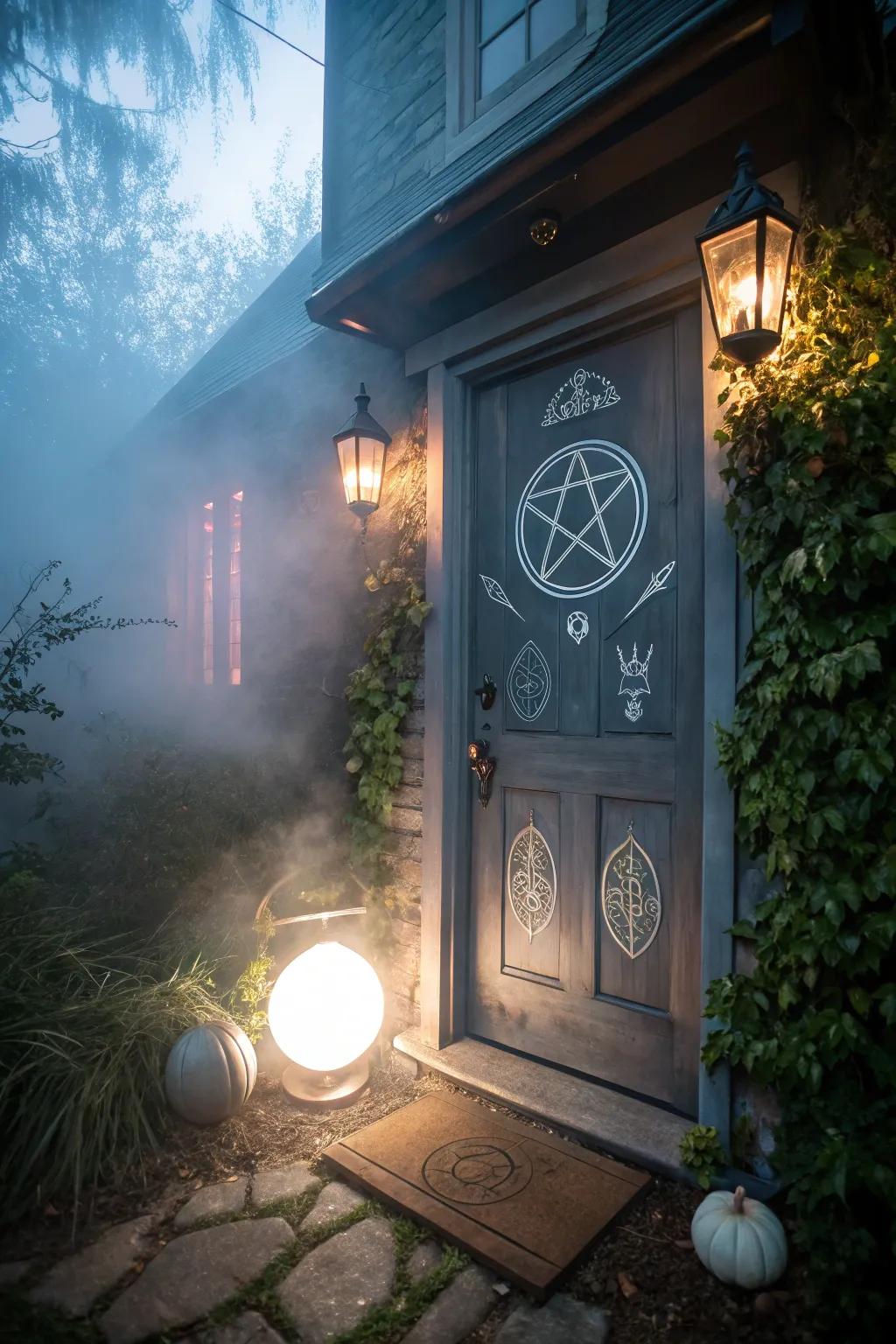 A magician's gateway imparts a magical, otherworldly element to your doorway.