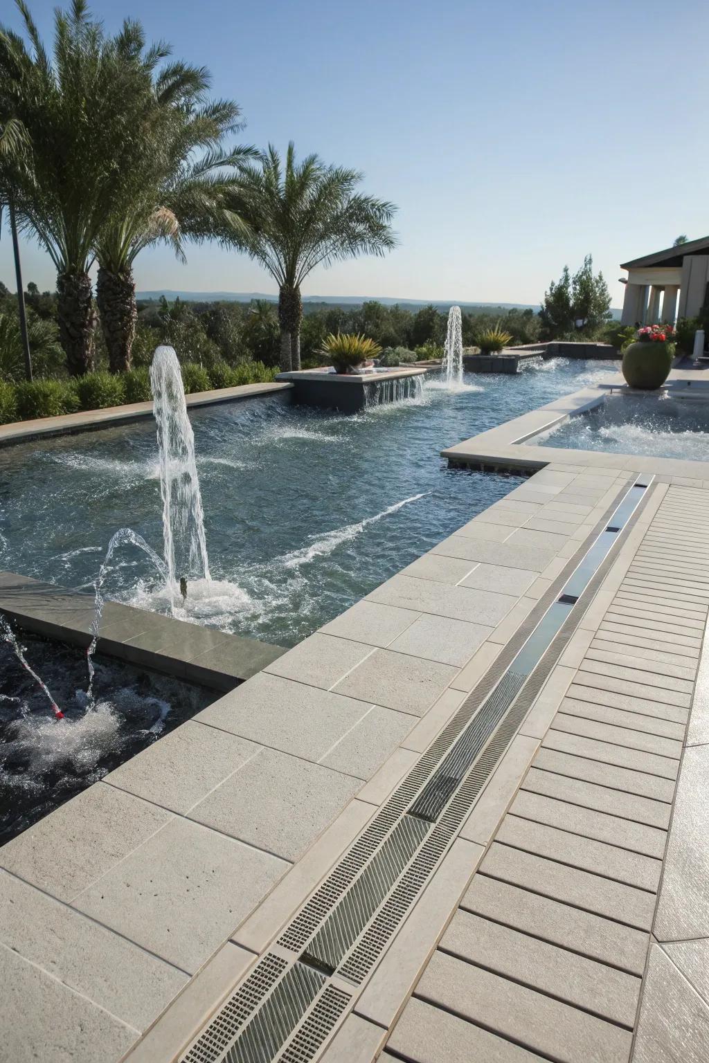 Waterproof channels guarantee efficient water management.