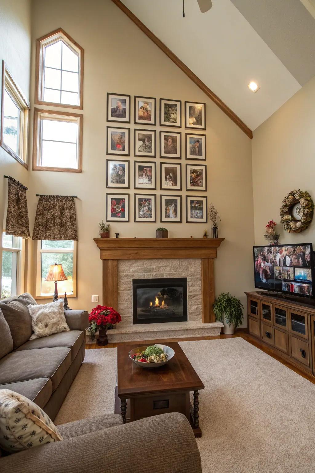 Bring personal memories to life with a stylish photo arrangement.