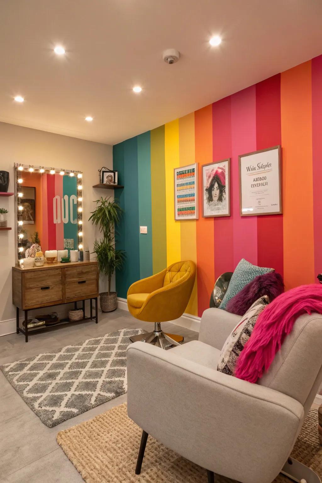 A feature wall can be a stunning focal point in your salon.