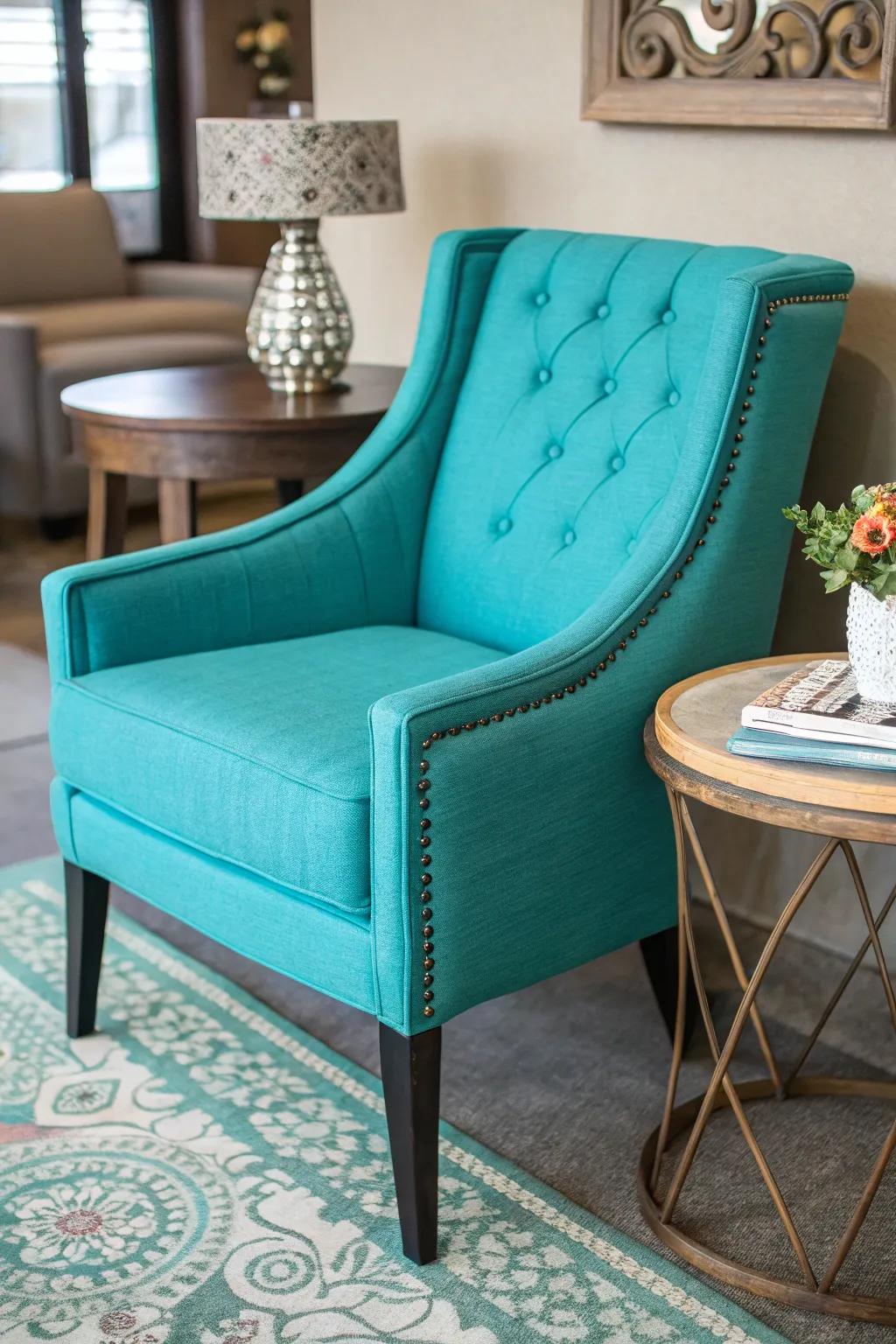 Accent chairs introduce both color and flair to any corner.