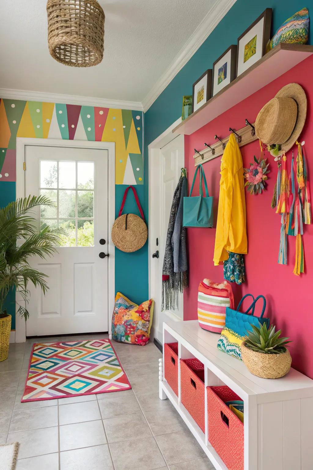 A pop of color adds vibrancy.