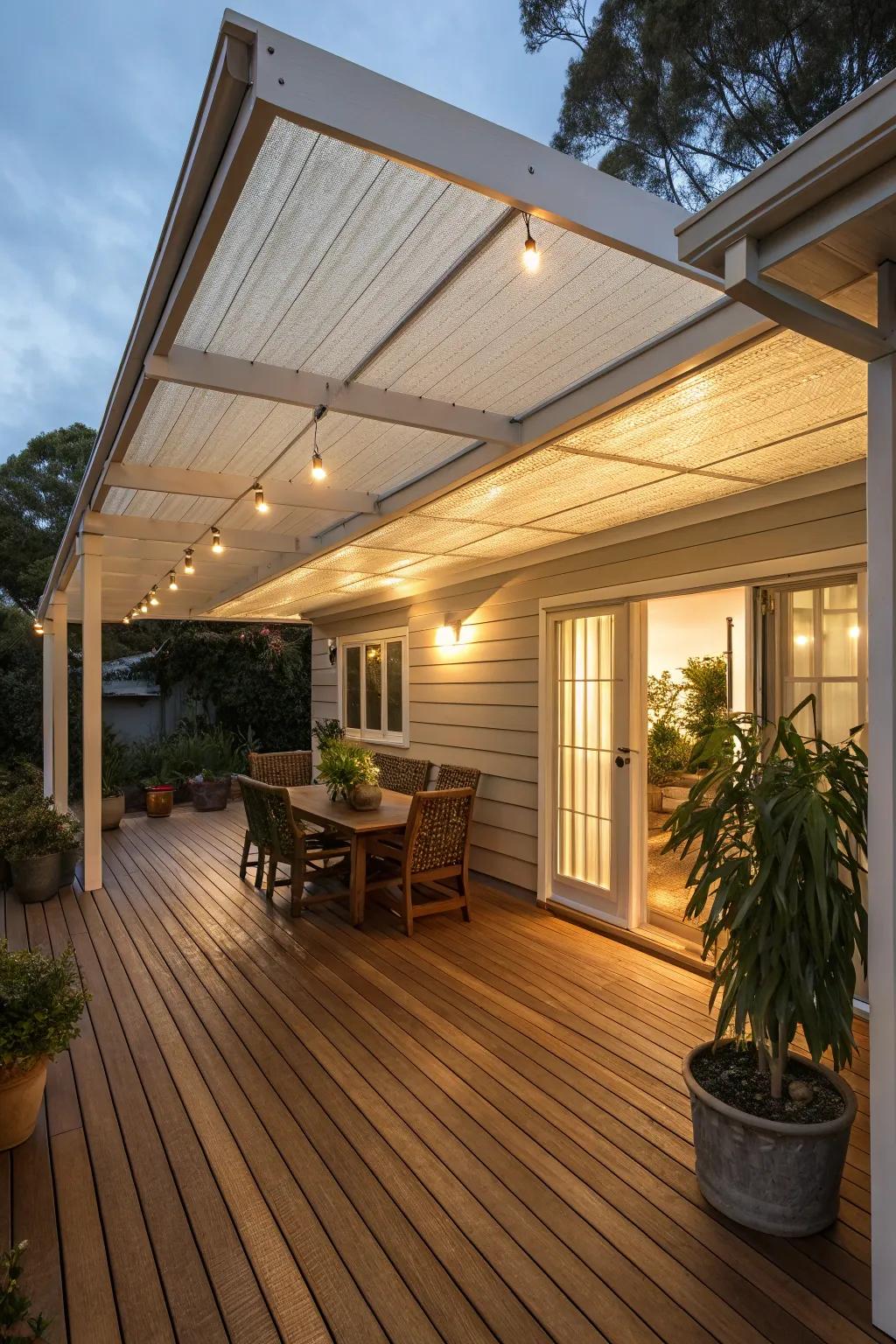 Insulated sections ensure your deck remains warm and welcoming.