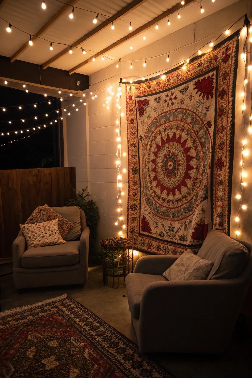 Twinkling illuminations inject a trace of enchantment into your textile.