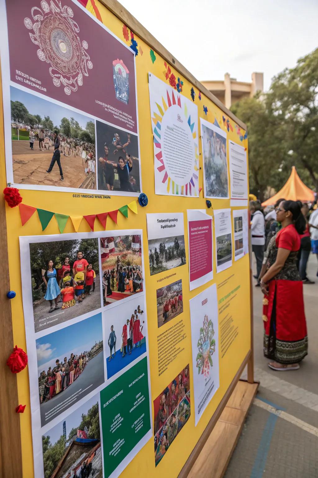 Celebrating cultural diversity with colorful displays.
