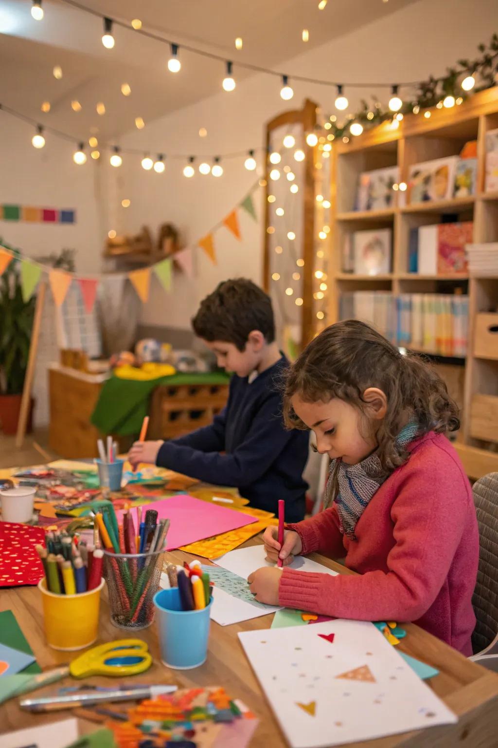 A vibrant arts and crafts section for boundless creative possibilities.