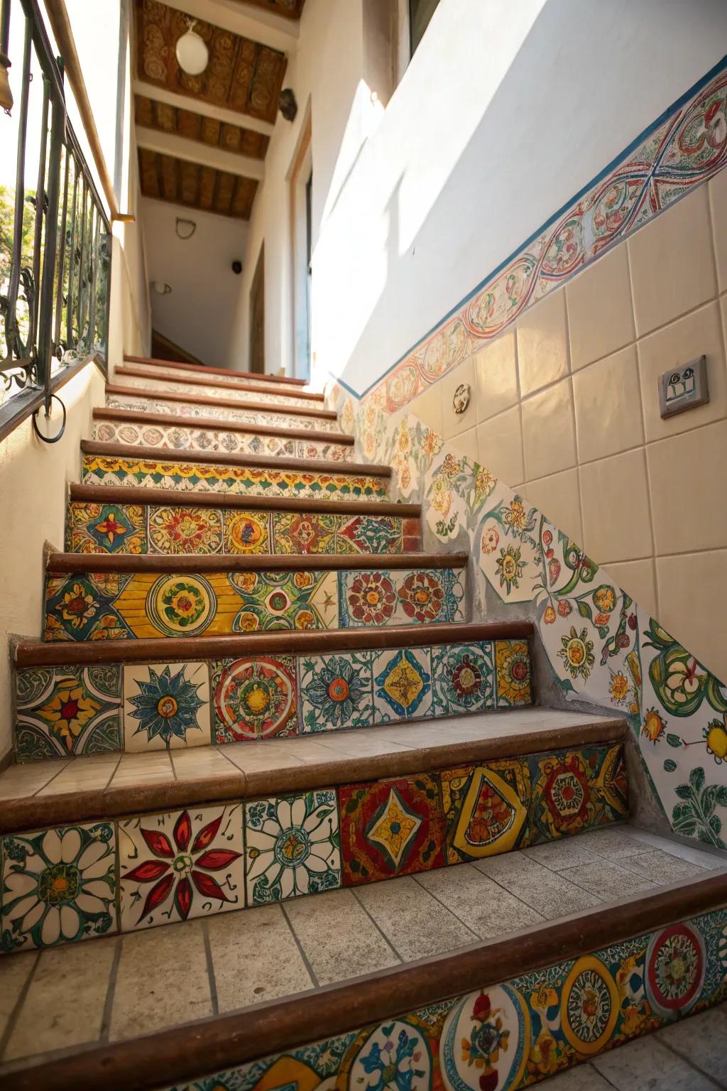 Hand-made tiled accents add color and uniqueness to your home.