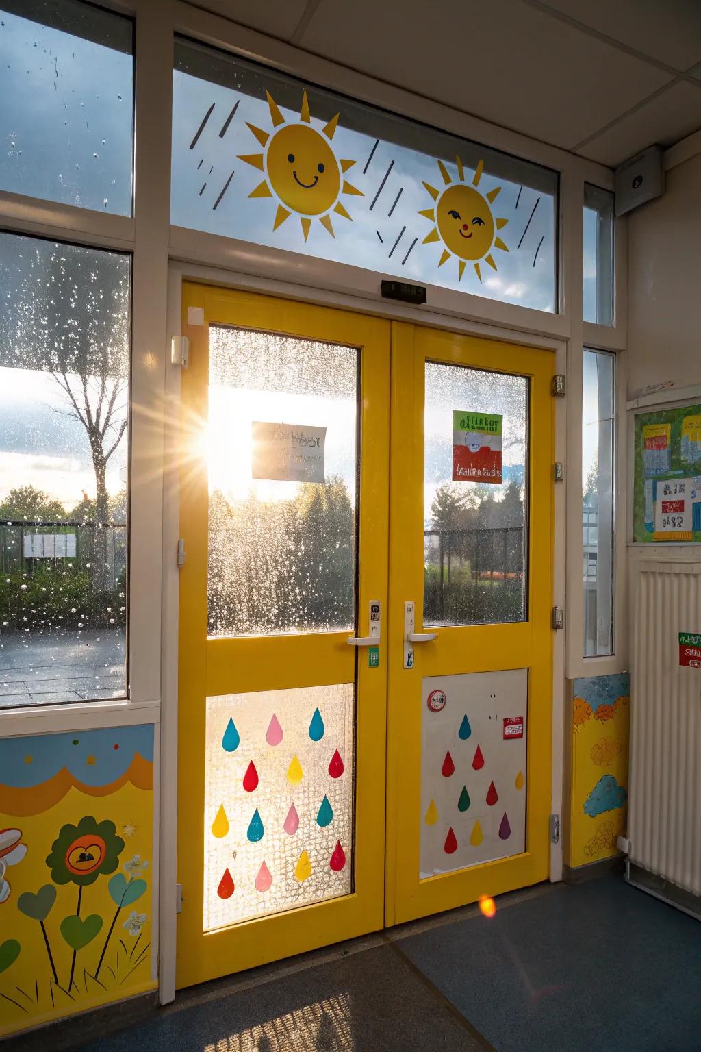 A kindergarten portal featuring meteorological patterns encompassing solar illumination and precipitation.