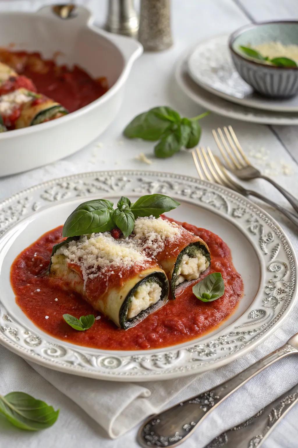 Stuffed zucchini, a perfectly stuffed late-night meal.