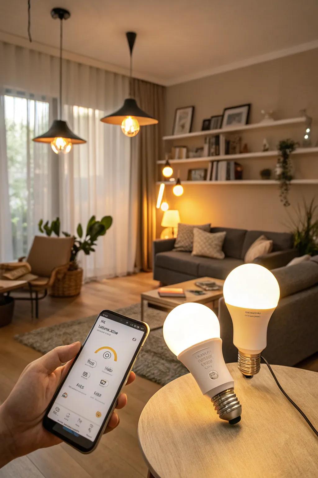 Handy smart LED bulbs for modern living.