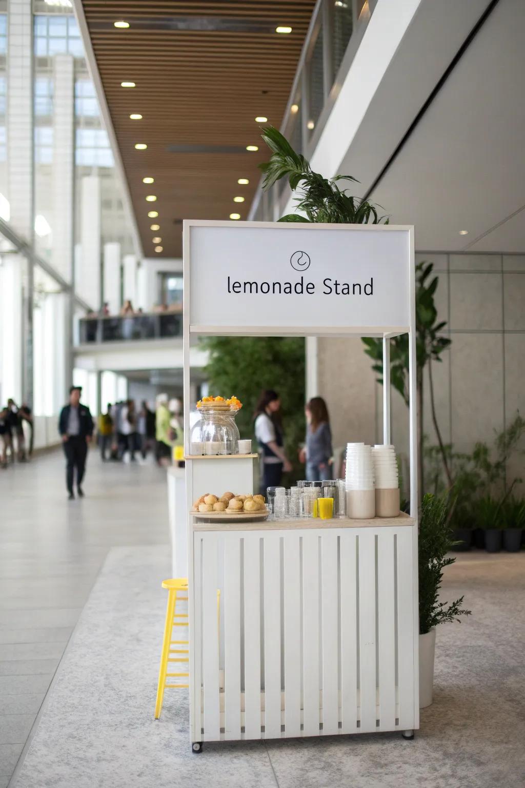 Minimalist signage proffers a polished and modern allure.