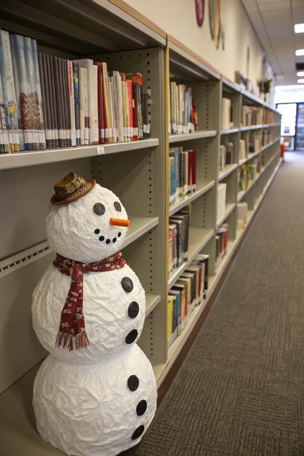 Incorporate a playful accent with snow person shelf partitions.