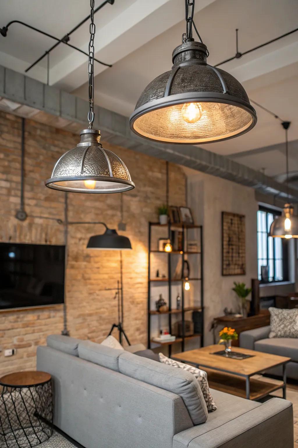 Metal devices add an urban edge to your area.