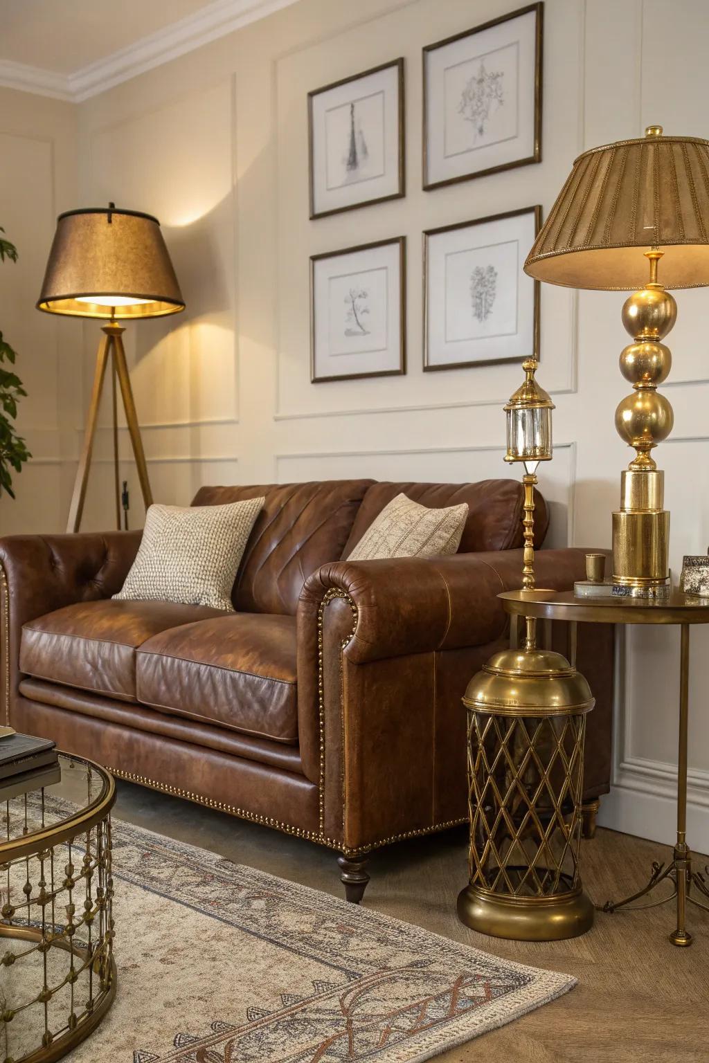 Metallic hints inject glamour and grace.