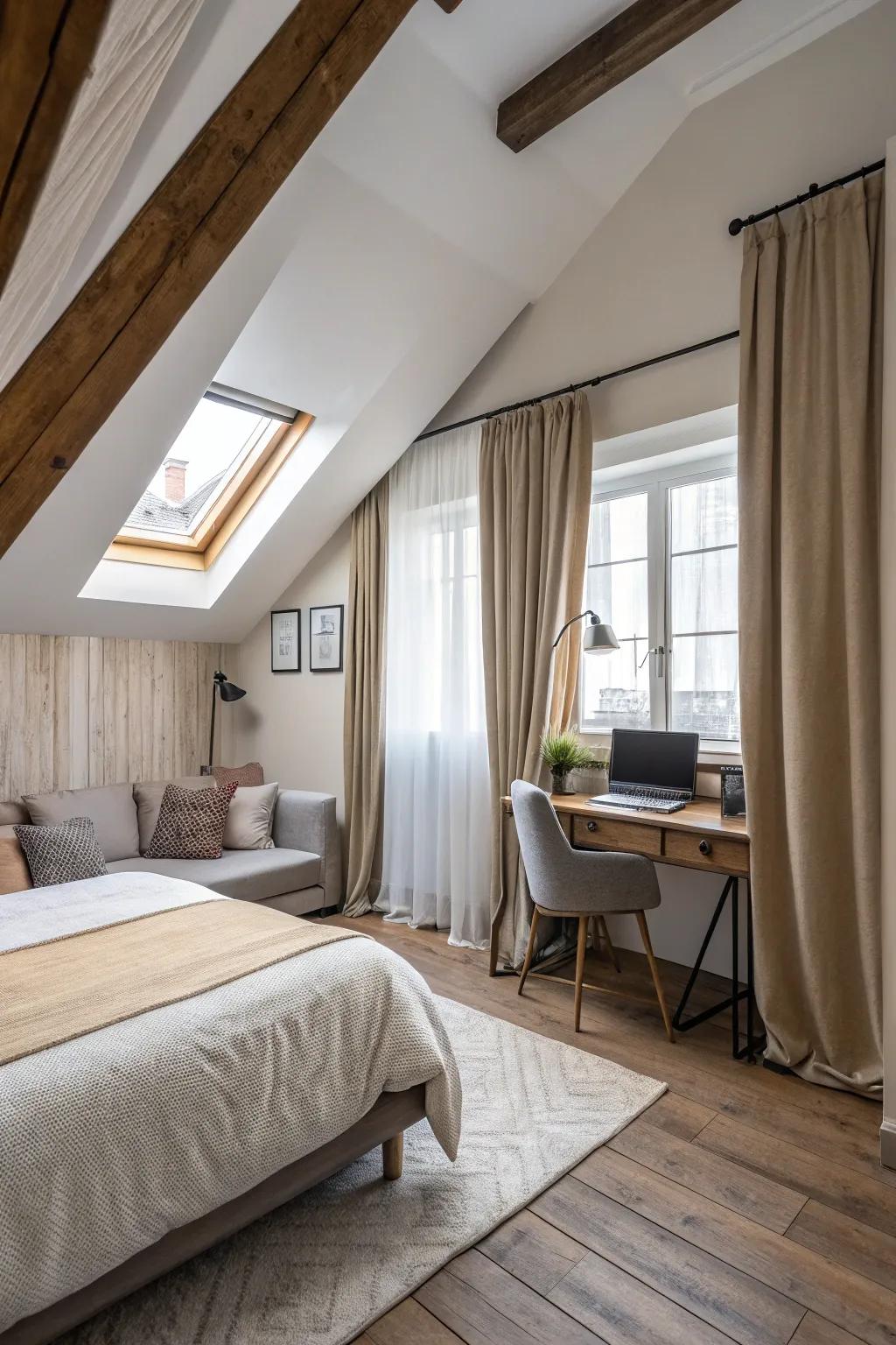 Define and partition areas with sophisticated drapes.