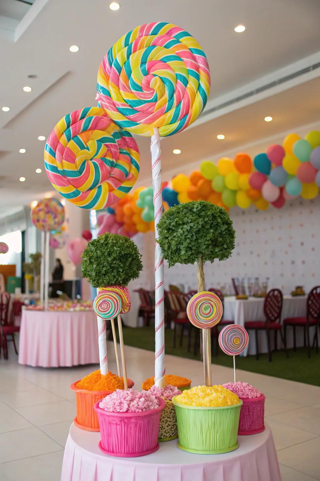 An arresting candy arbor configuration