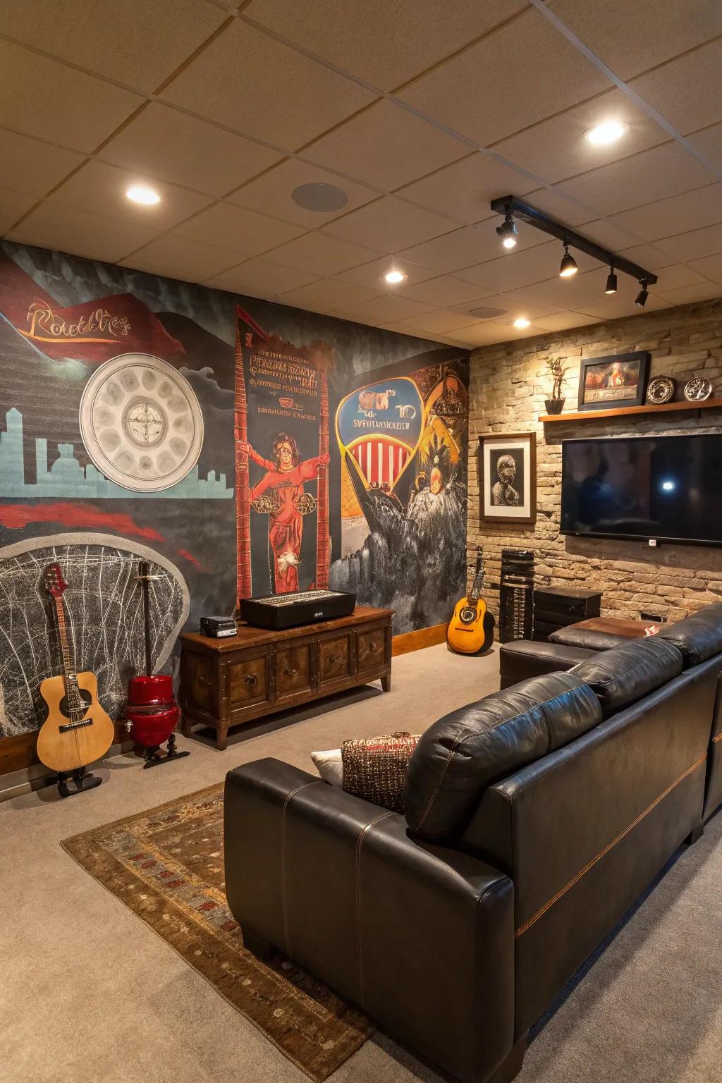 Imbue a distinctive artistic touch into your man cave with custom wall canvases.