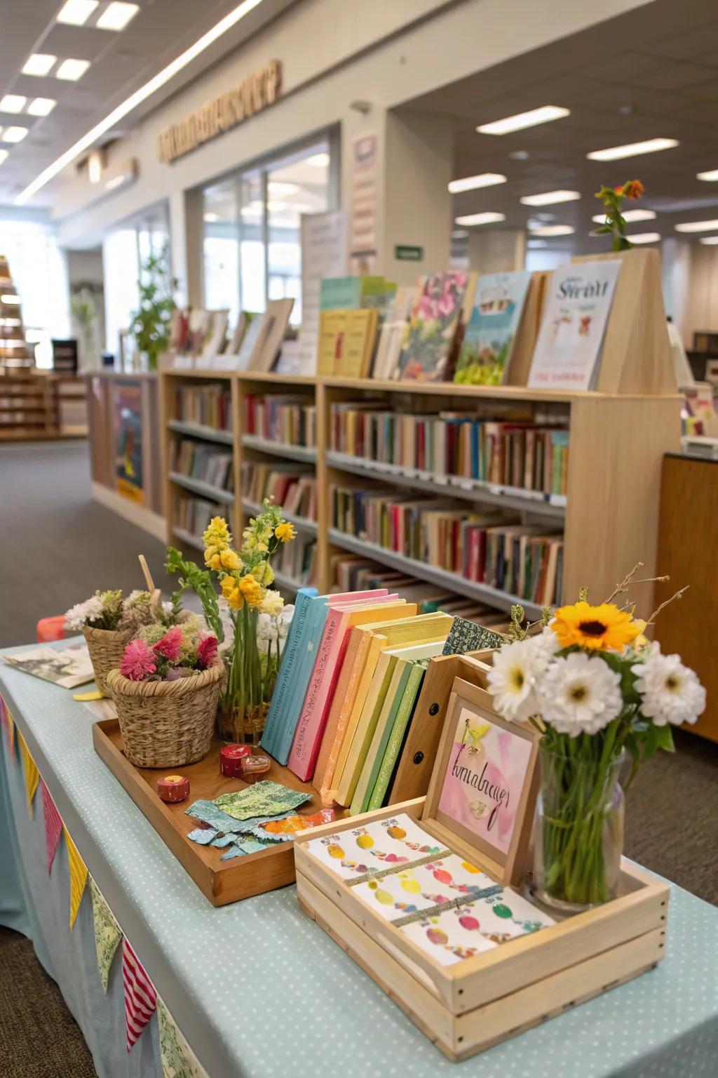 A seasonal homemade crafts presentation featuring spring-inspired endeavors.