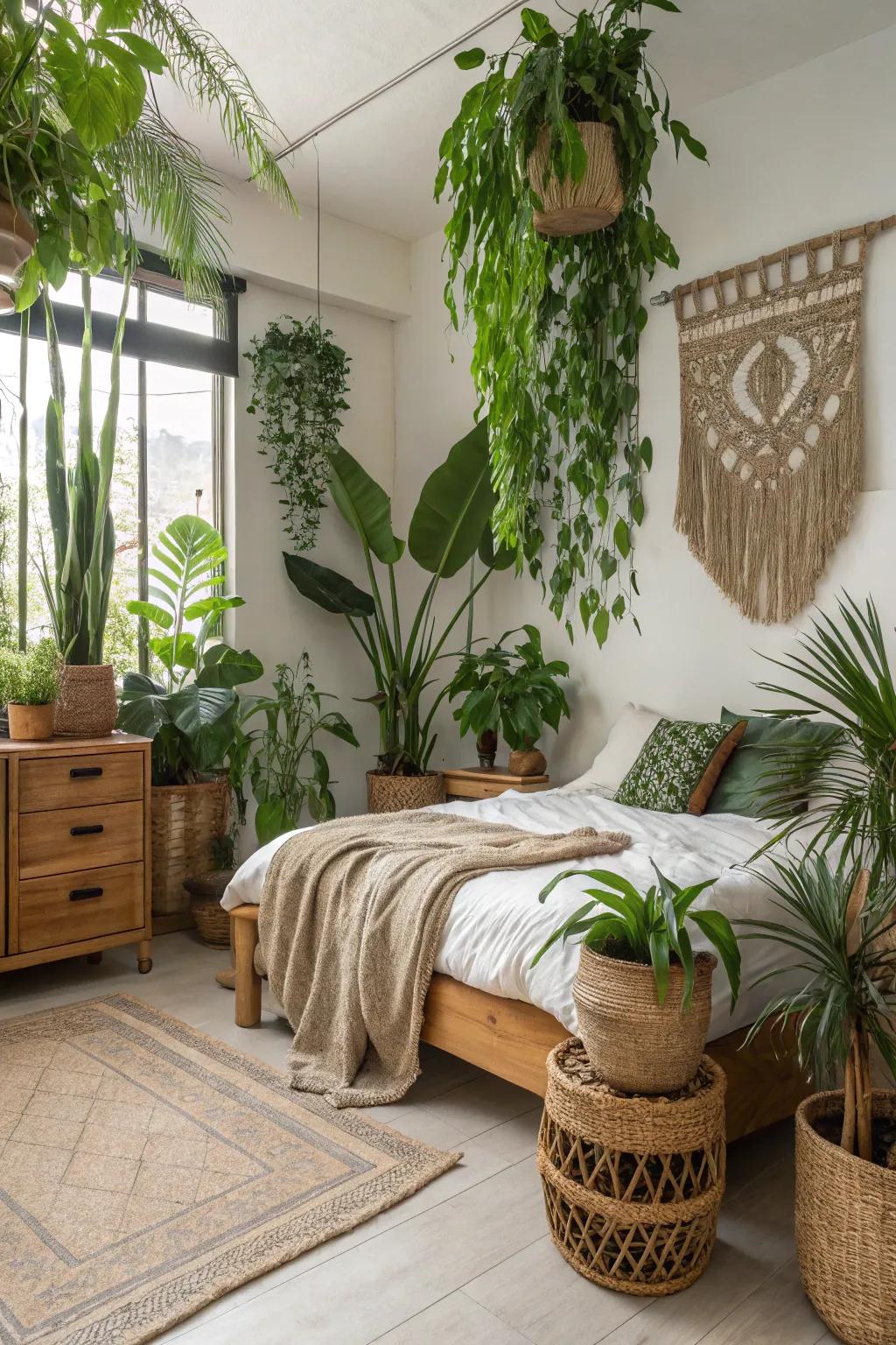 Incorporating nature creates a calming and organic environment.