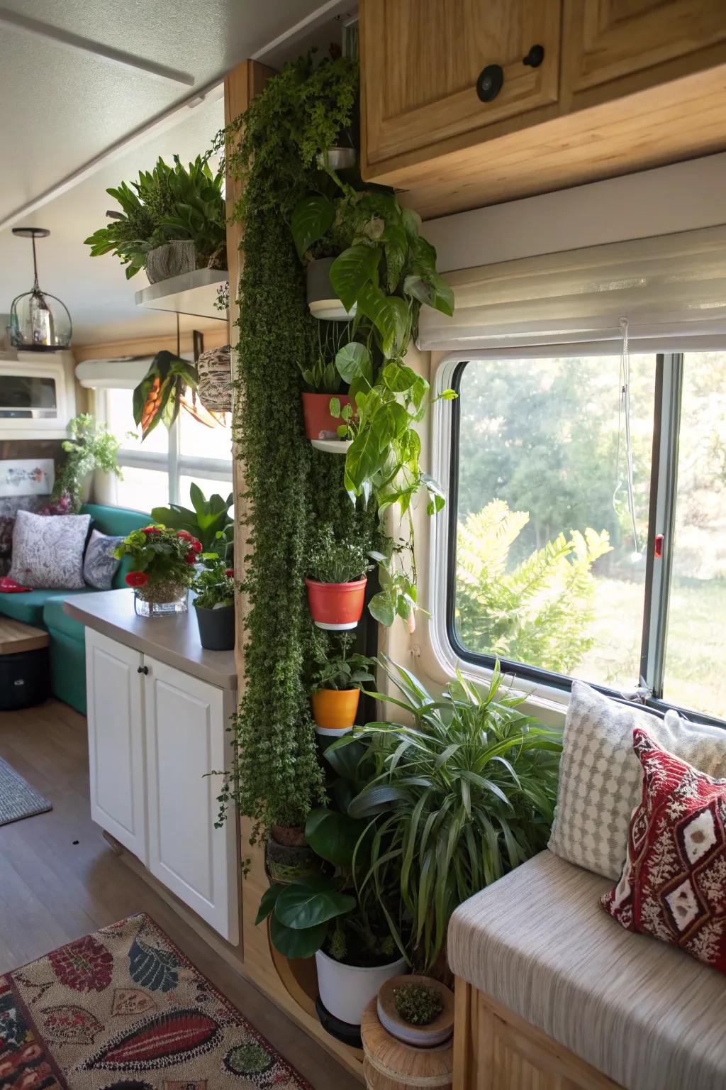 Green elements infuse vibrancy and freshness.
