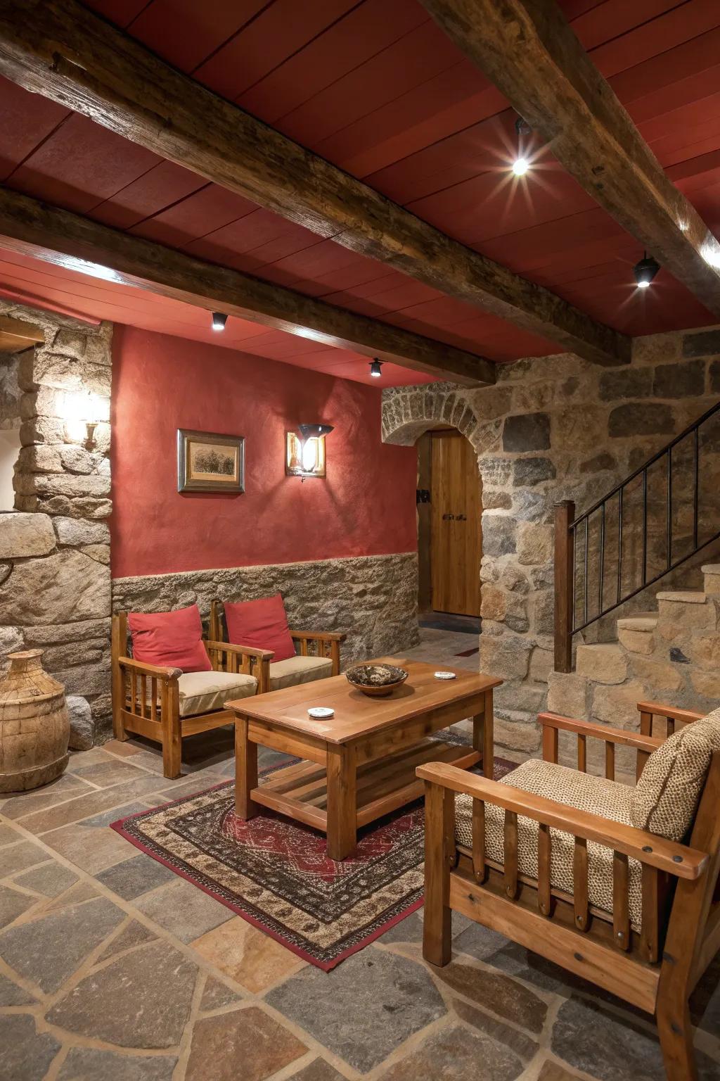 Country crimson delivers warmth and a touch of farmhouse charm.