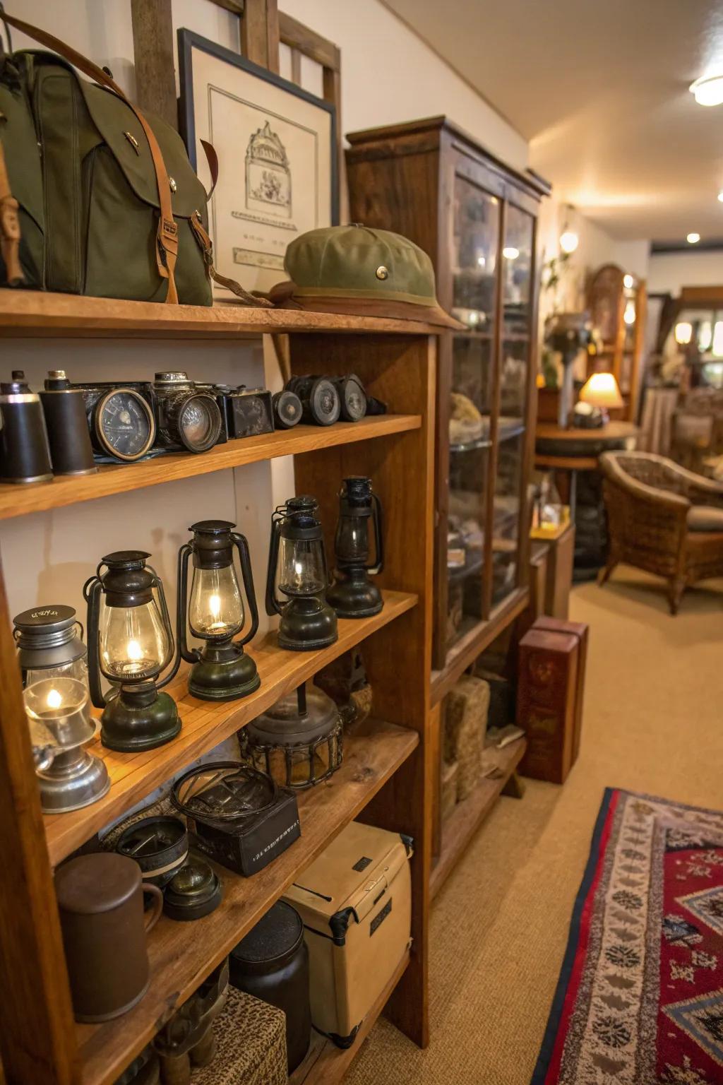 Vintage outdoor items add a historical element to your decor.