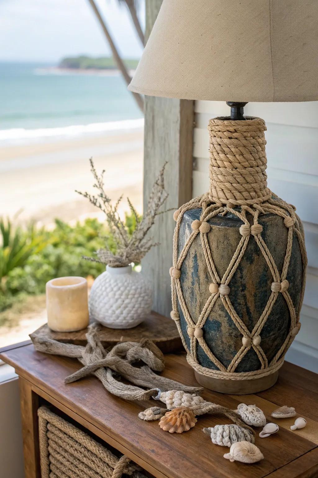 Maritime cord crafts introduce dimension and intrigue to your design.