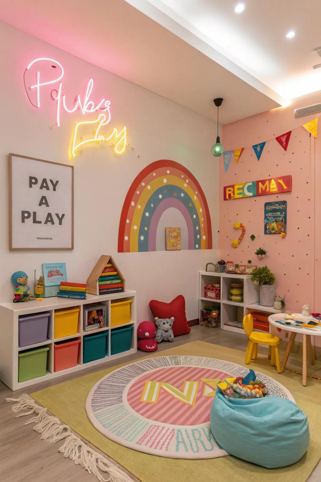 Introduce joy to youth spaces through a playful illuminated display.