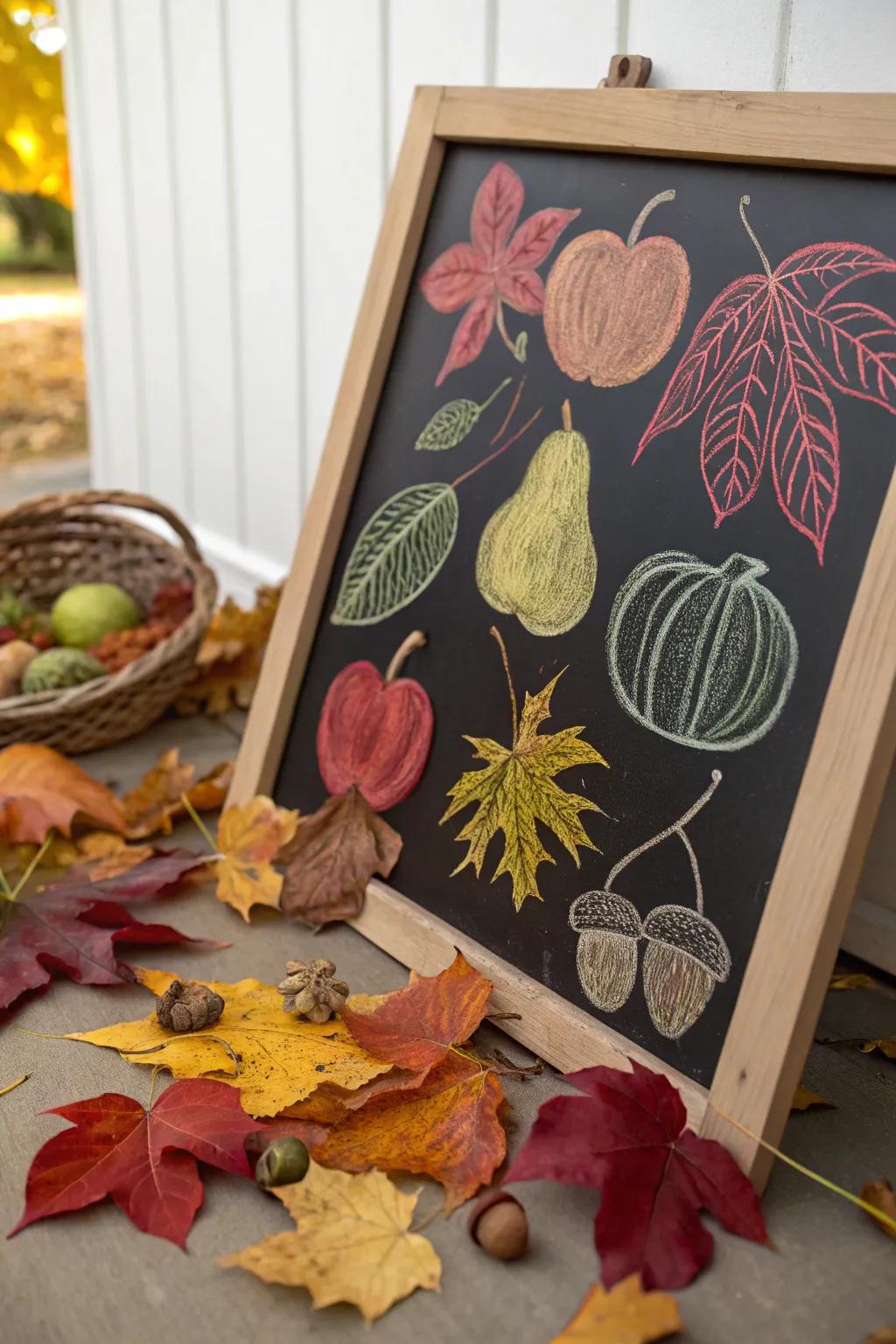 Nature's abundance chalkboard, exemplifying the opulence of autumn.