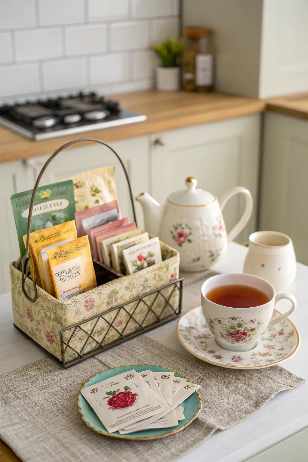 A comforting herbal tea selection for moments of peace.
