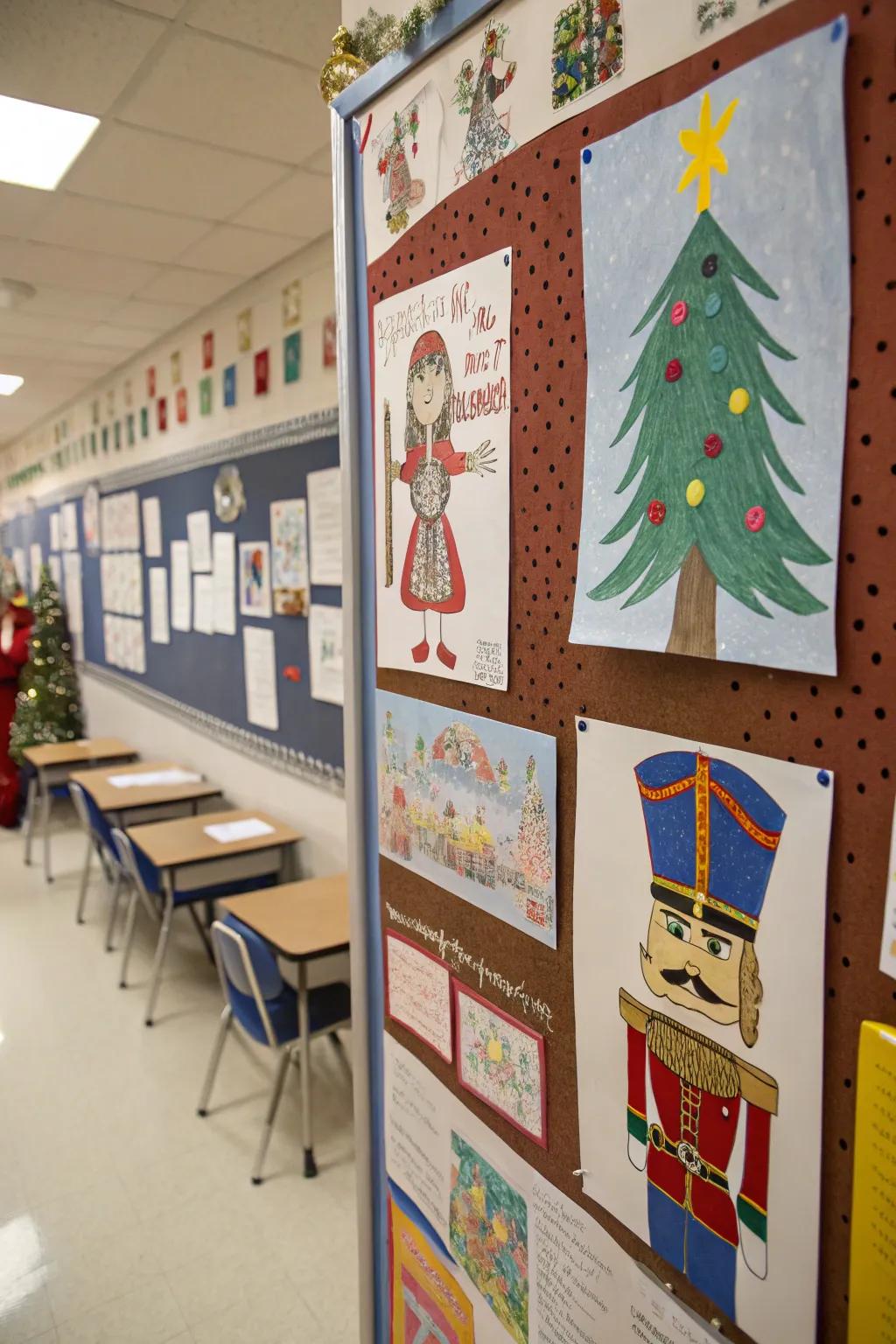 Student art contributions enrich the Wooden Guard board.