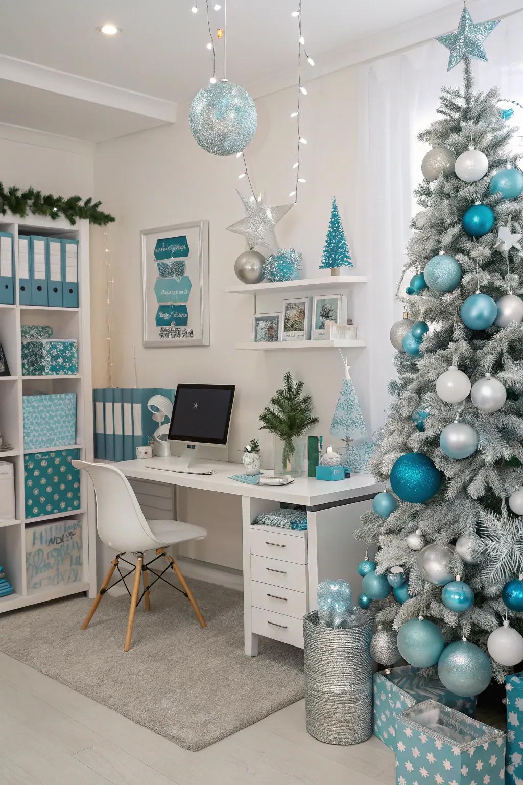 Hue synchronization instills refinement within holiday décor.