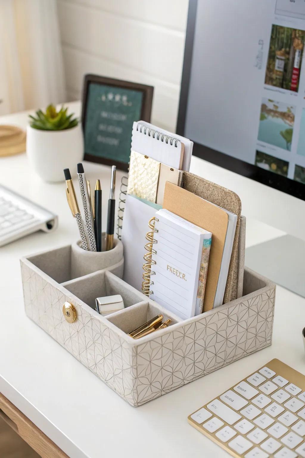 Stay neat with a functional desk organizer.