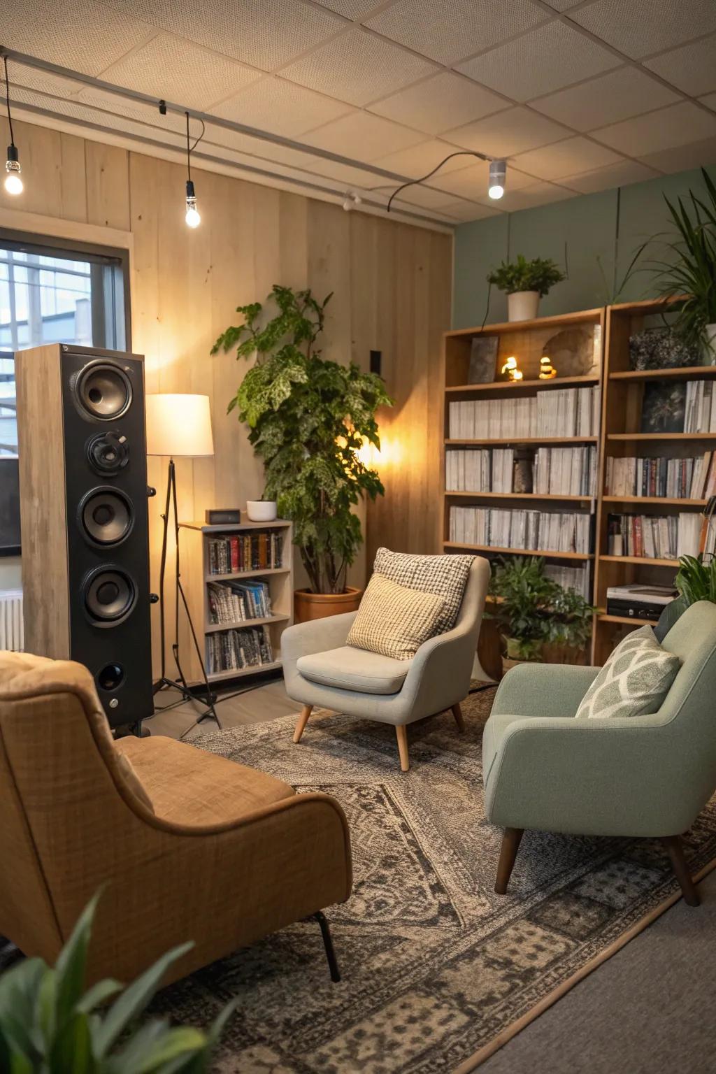 A soothing sound space for auditory relaxation.