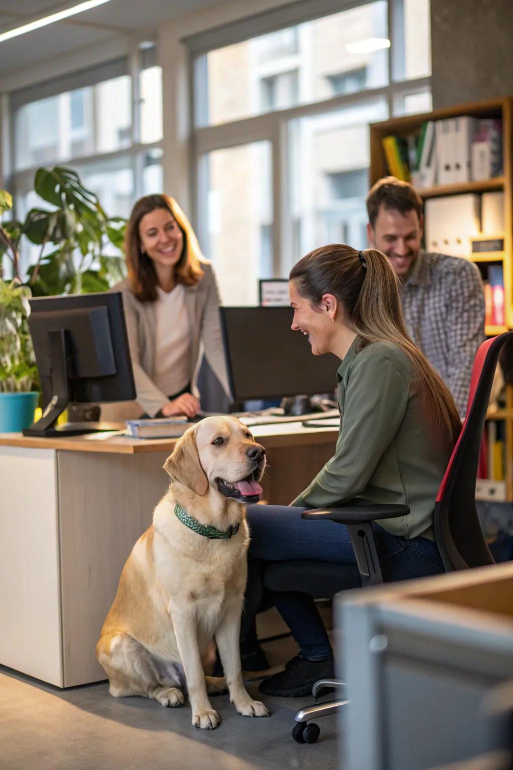 Brighten the office with a pet-friendly policy.