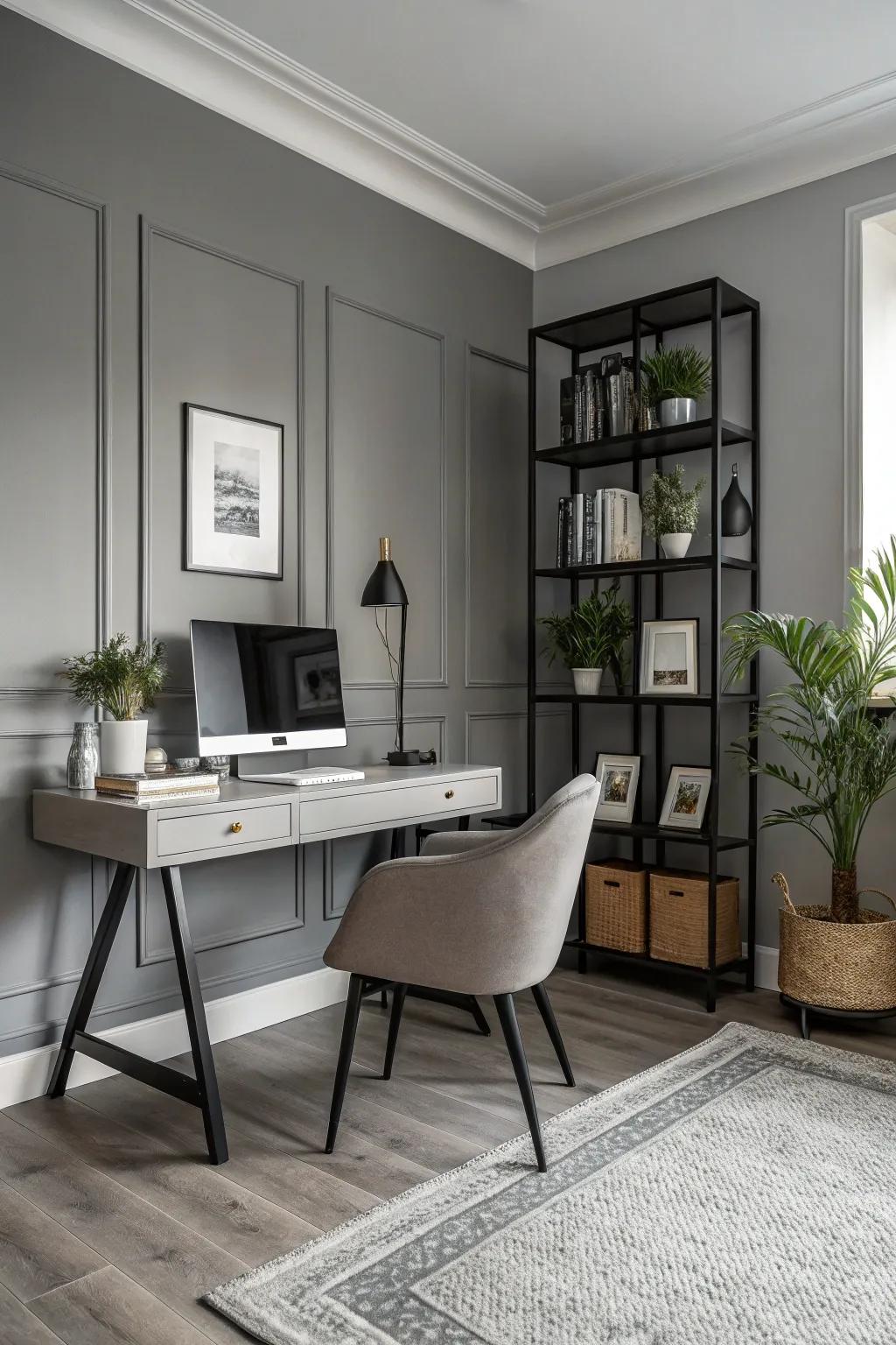 A single-tone scheme offers a polished Zoom scene.