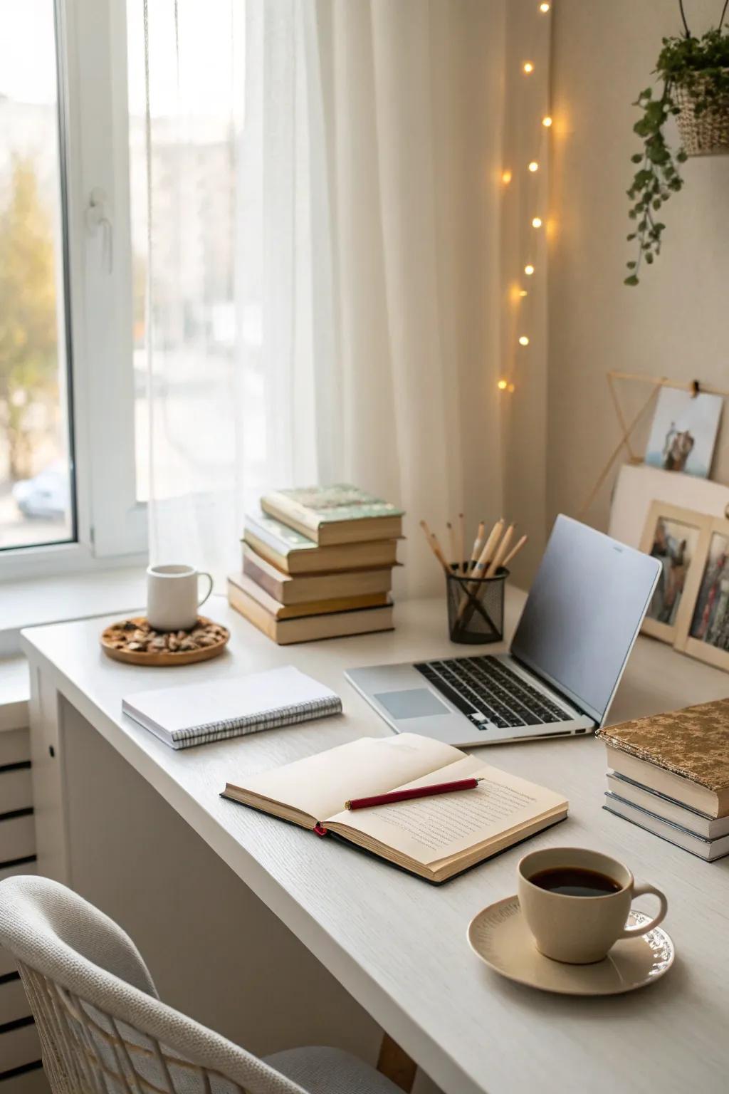 Removal of clutter shifts mess to calm.