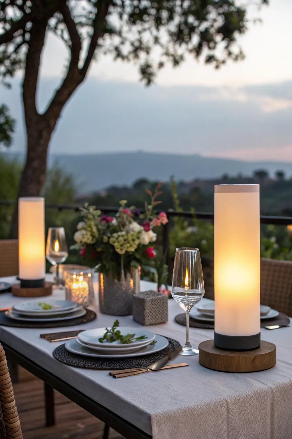 Light-emitting diode bulbs provide a contemporary and secure illumination solution.