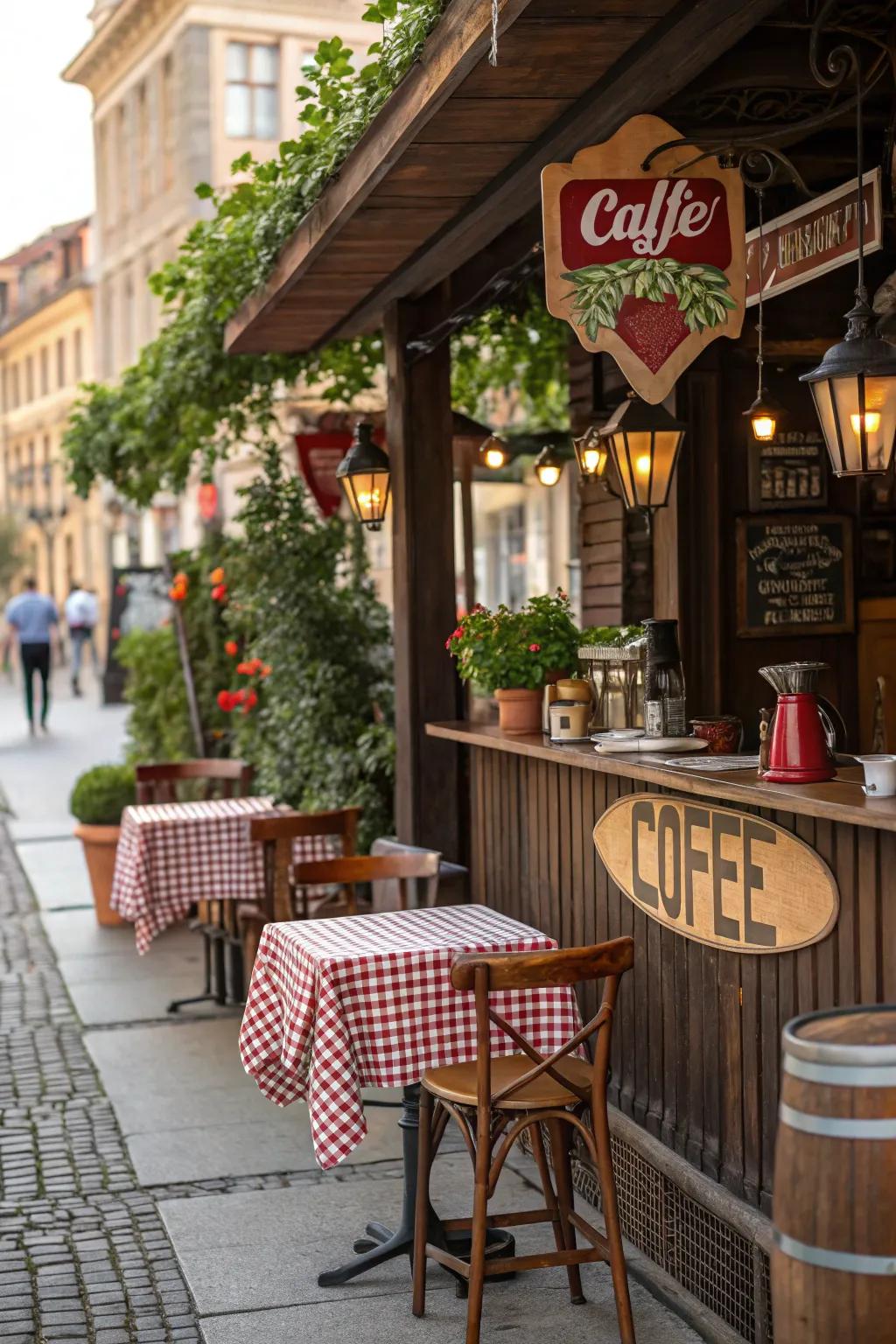 A coffee bar exhibiting classic ambiance, transporting you to a different era.