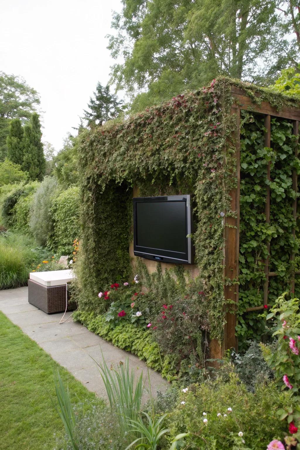 Surprise your guests with a cleverly camouflaged television case.
