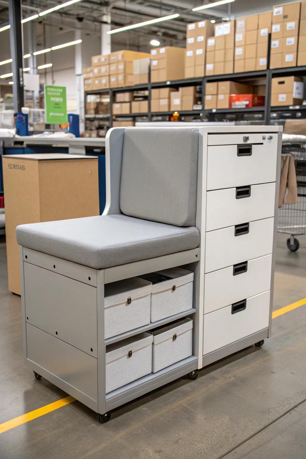 Multi-functional furniture maximizes space and usefulness.