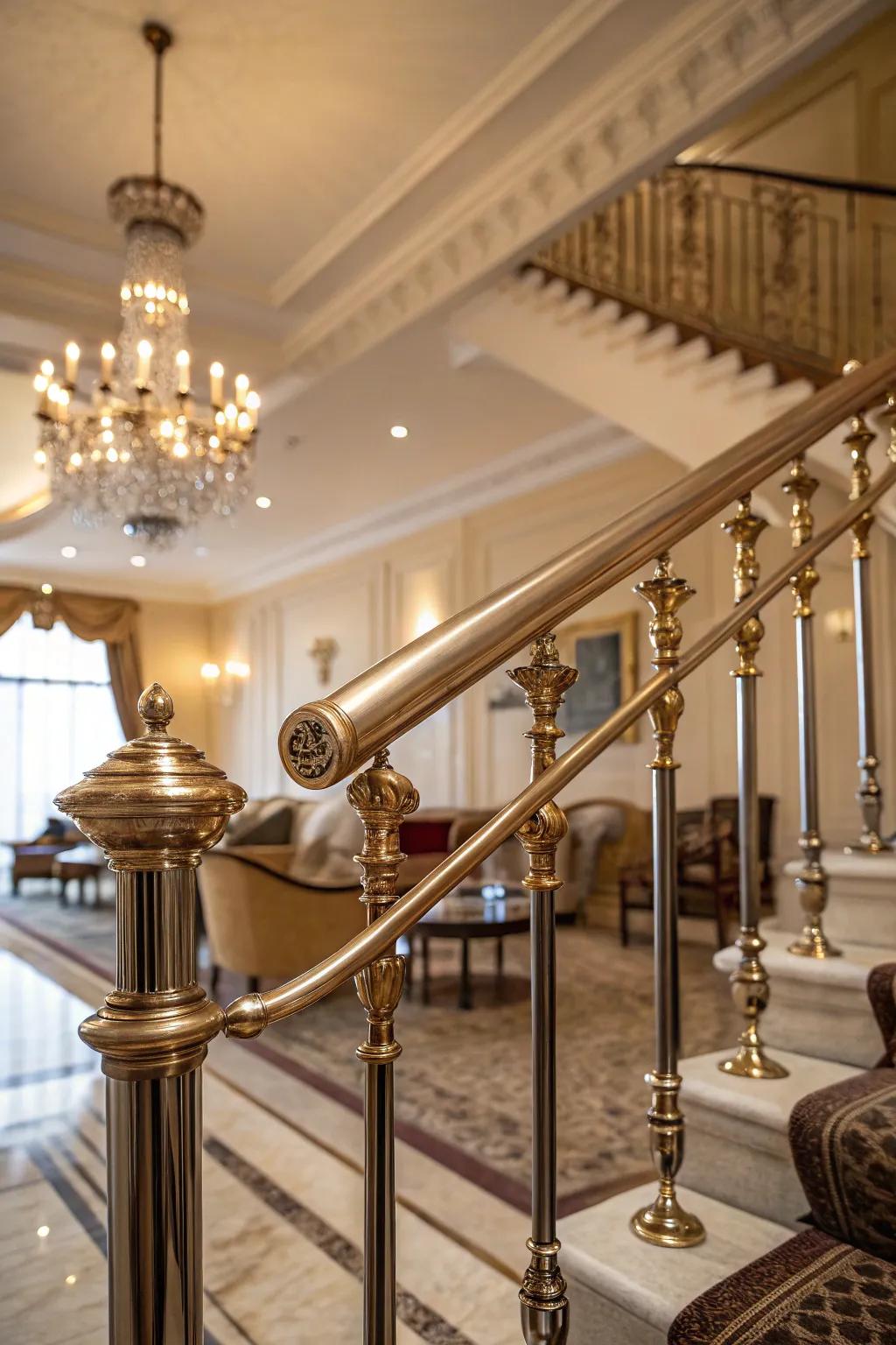 Metallic accents add a luxurious touch.