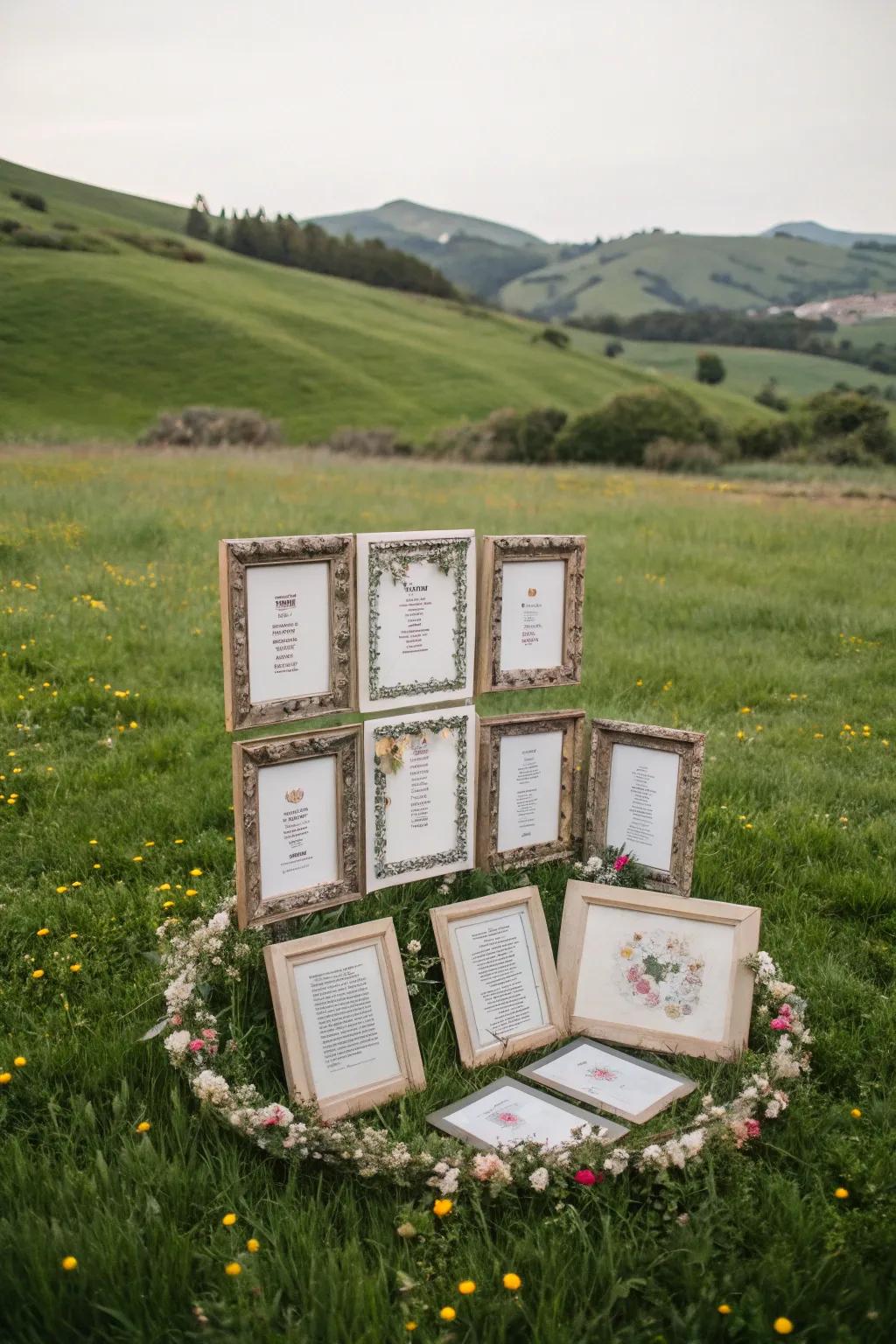 An imaginative placement guide displayed in a vintage style.